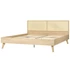 MONPAZIER 180 x 200 rattan franciaágy ágyráccsal (vil. barna) 23890-91