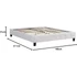 CORSE 160 x 200 szövet futon francia ágykeret ágyráccsal (fehér) 51392