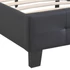 GOMERA 160 x 200 műbőr futon francia ágykeret (fekete) 51376