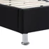 NIZZA 140 x 190 szövet futon franciaágy (fekete) 51036