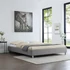 NIZZA 160 x 200 szövet futon francia ágykeret ágyráccsal (szürke) 51300