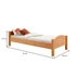 FLIMS 90 x 200 fenyő heverő ágykeret (bükk szín) 72902