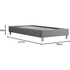 LAREDO 90 x 200 szövet futon heverő ágyráccsal (fekete) 95074
