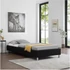 LAREDO 90 x 200 szövet futon heverő ágyráccsal (fekete) 95074