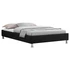 NIZZA 120 x 190 szövet futon heverő ágyráccsal (fekete) 51297