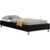 NIZZA 90 x 190 szövet futon heverő ágyráccsal (fekete) 51299